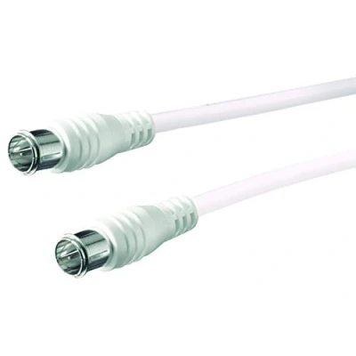 Obrázek SCHWAIGER KVCQ30 532 kabel adaptéru antény SAT/ 3 m připojovací kabel/konfekcionovaný/ 75 dB/ 2násobný stíněný/F Quick konektor &gt; F konektor/bílá