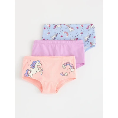 Obrázek Lindex Hipster Unicorn 3 PACK Boxerky pro děti, Velikost: 98/104, Light pink