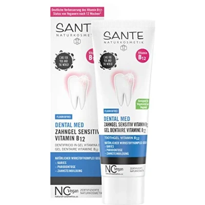 Obrázek SANTE gel, přírodní kosmetika zubní lékař Med Vitamin B12 gel bez fluoridu sodného, 75 ml