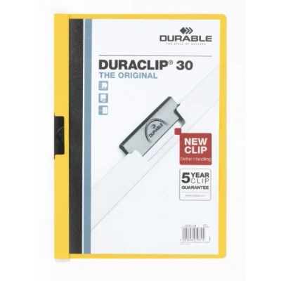 Obrázek Durable Svorka Duraclip Original 30 (pro 1 listů A4), 25 kusů, žlutá, 220004