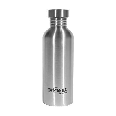 Obrázek Tatonka Nerezová láhev na pití Steel Bottle Premium 1 l nerozbitná vodu se šroubovacím uzávěrem z ušlechtilé oceli lze mýt v myčce a bez BPA (1000 ml)
