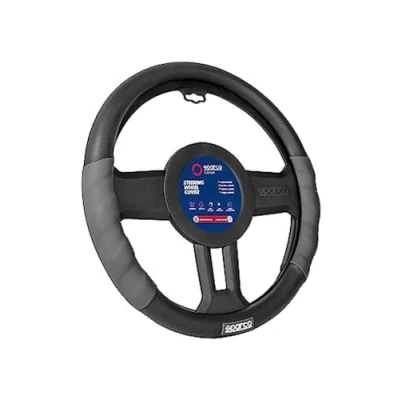 Obrázek SPARCO SPC1101L Steering Wheel Covers Grey Black, 38 x 4 cm