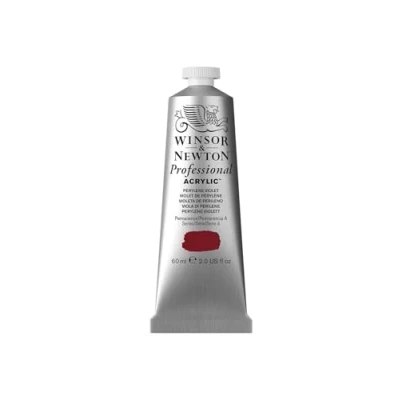 Obrázek Winsor &amp; Newton Profesionální akrylová barva 2320470 v umělecké kvalitě, vysoká zářivost barev a krycí schopnost, archivní kvalita, 60ml tuba perylenová fialová
