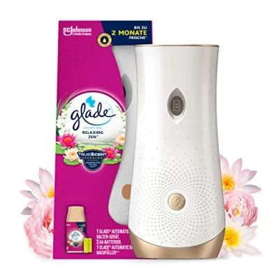 Obrázek Glade (Brise) automatický sprej, vůně do místnosti, držák vč. 1 náhradní náplně, relaxační zeny, 269 ml