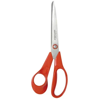 Obrázek Fiskars Univerzální nůžky pro leváky, délka: 21 cm, čepel z nerezové oceli / plastové rukojeti, červené, Classic, 1005147
