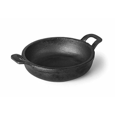 Obrázek Lacor Pánna O/dřevěná nádoba Magma D. 15 cm, litina, černá, 20 x 17 6 cm