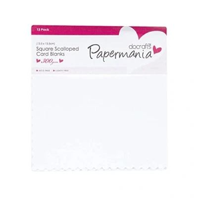 Obrázek Papermania ekologické dárek přívěsek, s Gewelltem okrajem, 300 g/m 2, čtvercová 19010055 přání a obálky, 12 ks, bílá