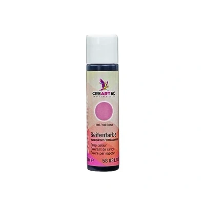 Obrázek CREARTEC přírodní mýdlová barva průhledná výroba mýdla/kreace mýdla barva: růžová obsah: 10 ml Made in Germany