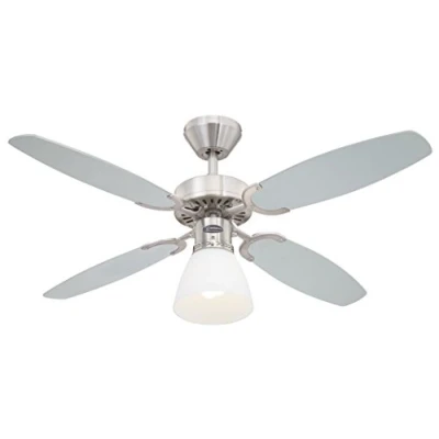Obrázek Westinghouse Lighting 78274 Capitol 105 cm stropní ventilátor z kartáčované oceli pro vnitřní použití (bez dálkového ovládání)