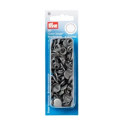 Obrázek Prym 393145 patentky Color Snaps kulaté 12,4 mm stříbrošedá, plast,