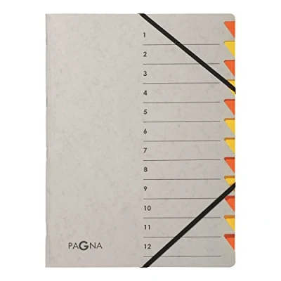 Obrázek Pagna 44312 10 pořadač 12 přihrádek Easy Grey 1 lila