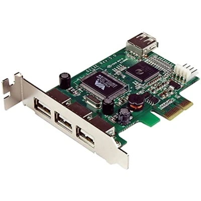 Obrázek StarTech.com 4 Port USB 2. 0 HighSpeed PCI Express Low Profile karta rozhraní 1 x interní (zdířka) 3 externí (PEXUSB4DP)