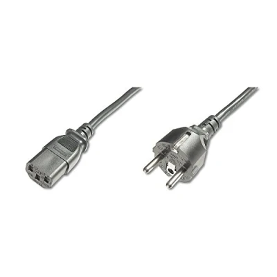 Obrázek DIGITUS Síťový připojovací kabel 1,2 m CEE 7/7 (Typ F) na C13 zástrčka / zdířka H05VVF3G 0,75 mm²
