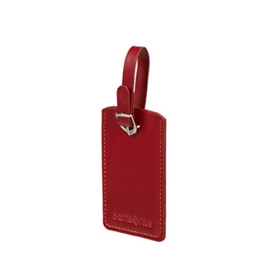 Obrázek Samsonite Global Travel Accessories, obdélníková visačka k zavazadlu (2x), 10 cm, červená (červená), Červená, na zavazadlo