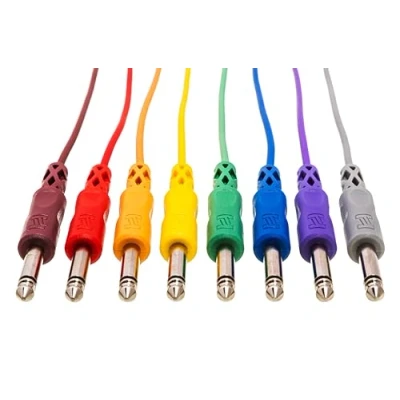 Obrázek Hosa CPP890 Patch kabel (6,3 mm TS oboustranně 90 cm) (8dílný Pack)