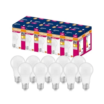 Obrázek OSRAM Akční LED lampa s paticí E27, teplá bílá (2700 K), 8,50 W, náhrada za 60W žárovku, matná, VALUE CLASSIC A, balení 10 ks