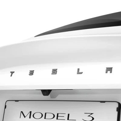 Obrázek Spigen Tesla Model 3 Highland 2024 zadní emblém logo nálepka, perfektní přizpůsobení a kryt, jednoduchá instalace, kompatibilní s příslušenství Carbon