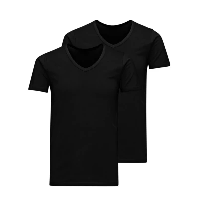 Obrázek Jack &amp; Jones Jacbasic Vneck TEE 2 PACK Tílko, Muži, Velikost: Small, Black