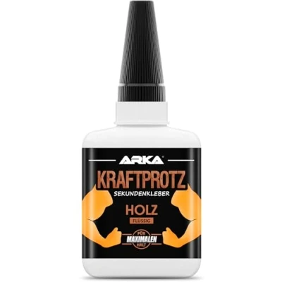 Obrázek 50 g Vteřinové lepidlo na dřevo a potřeby pro kutily, extra silné ARKA Kraftprotz transparentní tekuté super voděodolné jednoduché použití bezpečné držení