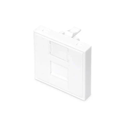 Obrázek DIGITUS Anschlussdose Für Keystone Modul 2 Port Auslass Gerade Französisches Layout Kleine Blende Weiß