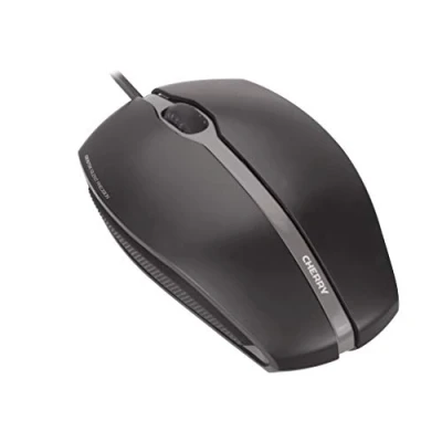 Obrázek CHERRY GENTIX SILENT, drátová myš, tichá tlačítka bez klikání, optický senzor (1000 dpi), symetrický design, kabel 1,8 m, USB 2. 0, černá