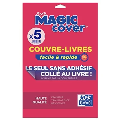 Obrázek Oxford 5 listů ochrana knihy Magic Cover A4 PVC hladký tloušťka 9/100 bezbarvý