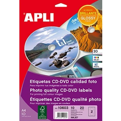 Obrázek APLI Label Mega CD DVD117 MM Blister 10H Inkjet per