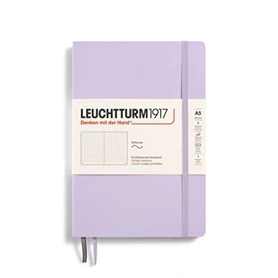 Obrázek LEUCHTTURM1917 365497 Poznámkový blok Medium (A5), měkký obal, 123 očíslovaných stran, fialový, tečkovaný