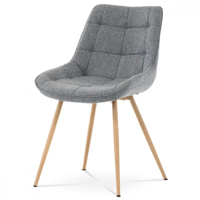 Obrázek Židle jídelní, černá látka, kovové nohy, 3D dekor dub CT 394 BK2