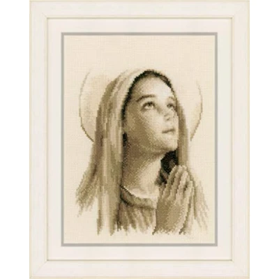 Obrázek Vervaco Zaehlmu vzor balení Maria Aida vyšívání křížkovým stehem, Bílá, 20 x 25 0,3 cm