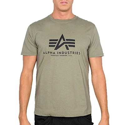 Obrázek Alpha Industries pánské běžné Fit tričko Basic Tričko. xl Olivová