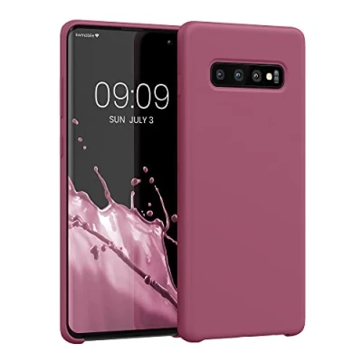 Obrázek kwmobile pouzdro kompatibilní se Samsung Galaxy S10 Plus / S10+ silikonové na mobil měkký povrch bezdrátové nabíjení orchidej fialová