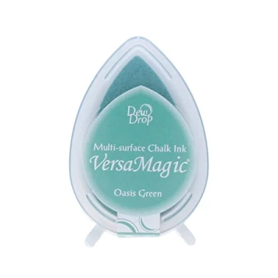 Obrázek Tsukineko Twin Marker Filzstifte 2 mm Grün, Oasis Green Embossing Fineliner Malstifte Twinmarker auf Wasserbasis Brush Pen für Stempeln, Kalligraphie und Mischtechnik, 2mm