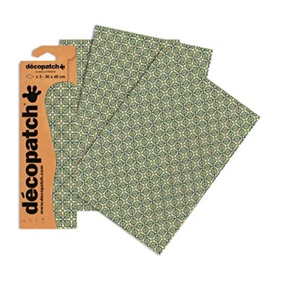 Obrázek Decopatch Papír č. 706 (šedo žlutý vzor dlaždic, 395 x 298 mm) balení 3 ks