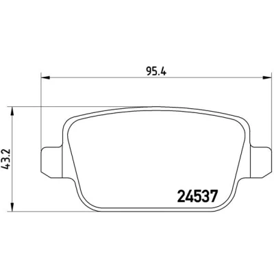 Obrázek Brembo P44017 zadní brzdové destičky, počet 4