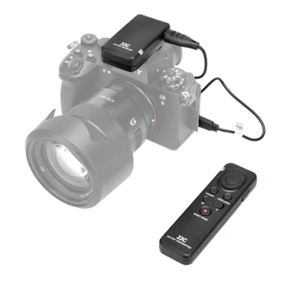 Obrázek JJC 2.4G 100M Wireless Empfänger und Fernbedienung Commander Kit für Sony Alpha/Cyber Shot Kameras Handycam Camcorder mit Multi Terminal Ersetzt RMT VP1K RM VPR1