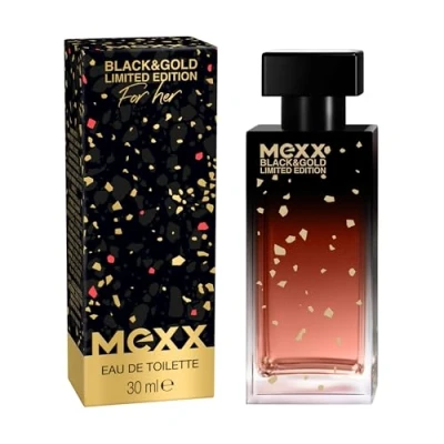 Obrázek Mexx Black &amp; Gold Limited Edition Woman Eau de Toilette, smyslná květinová dámská vůně, 30 ml