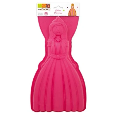 Obrázek ScrapCooking 3138 Prinzessin Backform Silikon Rosa 35,5 x 17,5 3,5 cm