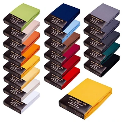 Obrázek AVANTGARDE Prémiové napínací prostěradlo 180 x 200 cm 220 40 Steg také pro boxspring postele &amp; vodní postel cca 170 g/m² 100% Jersey bavlna,
