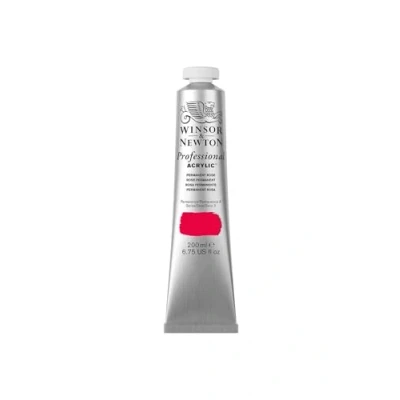 Obrázek Winsor &amp; Newton 2337502 profesionální akrylová barva v umělecké kvalitě, vysoká brilantnost barev a krycí síla, archivní kvalita, 200 ml tuba permanentně růžová