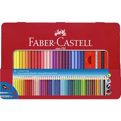 Obrázek FABER CASTELL 112448 pastelka Colour Grip 48 ks kovové pouzdro