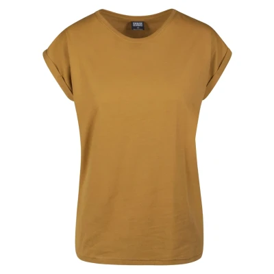 Obrázek Urban Classics Extended Shoulder Jednoduché tričko, Ženy, Velikost: XXL, Nut