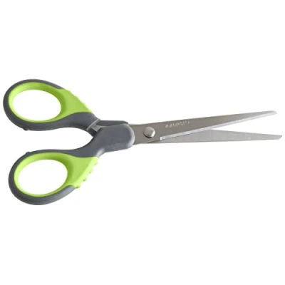 Obrázek Nirosta Nůžky &quot;Praktika&quot; Softgrip z ušlechtilé oceli, šedé/zelené, 17 cm