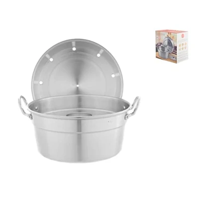 Obrázek Home Fornetto hliníková plynová kamna cm 24 s víkem kuchyňský hrnec, materiál, vícebarevná, 29 x 25 18