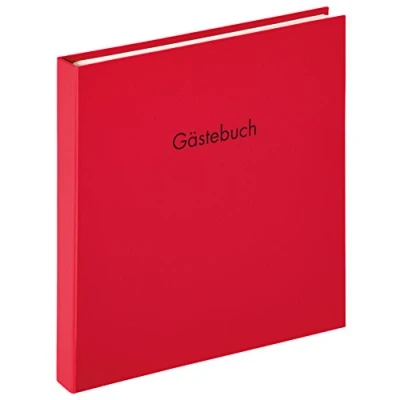 Obrázek walther design Kniha hostů červená 26 x 25 cm s ražbou a spirálovou vazbou, Fun GB 206 R