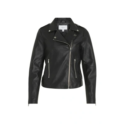 Obrázek Vila Dámská bunda Vicara Faux Leather Jacket, černá (Black Black)