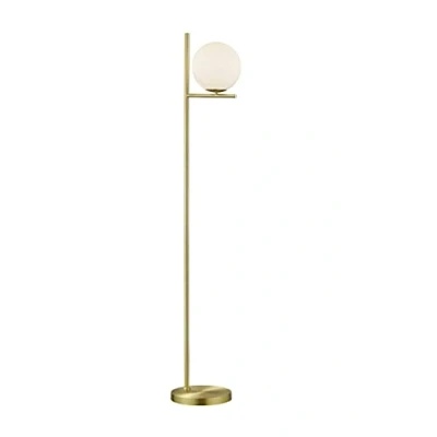Obrázek Trio Leuchten Stojací lampa Pure 402000108, kov mosaz matná, sklo bílé, bez 1 x E14