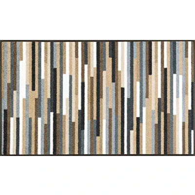 Obrázek wash+dry Rohožka Mikado Stripes nature 75 x 120 cm, vnitřní a vnější použití, lze prát