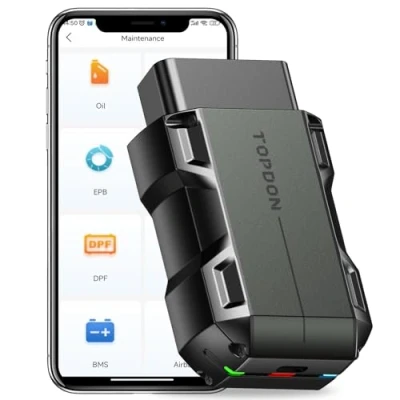 Obrázek TOPDON Topscan OBD2 Diagnostický přístroj, Bluetooth OBDII nástroj pro všechny systémy, obousměrná kontrola/aktivní test, test výkonu vozidla iPhone a Android All Software 1 rok