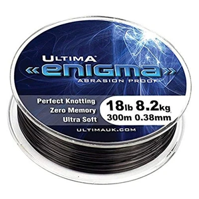 Obrázek Ultima Unisex Adult Enigma Spezialist rybářský vlasec 300 m cívka, tvar klíče šedá, 0,38 mm 18,0 lb/8,2 kg
